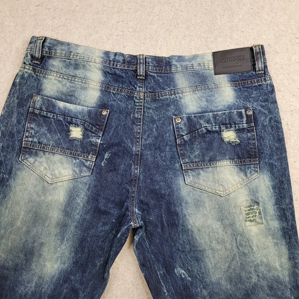 Southpole Mens Distressed Acid Wash Jeans Size 42 x 32 Hop‎ Skater Denim Vintage